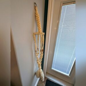 Vintage 1970's macrame plant hanger, Bohemian Home Decor Handmade